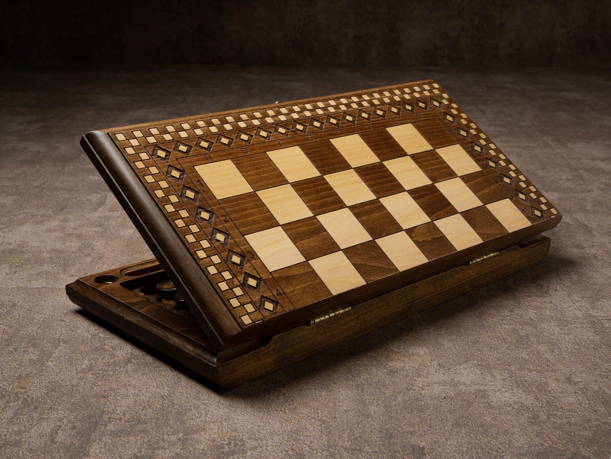 Handmade Wooden Chess & Backgammon Set: Personalized Board Game