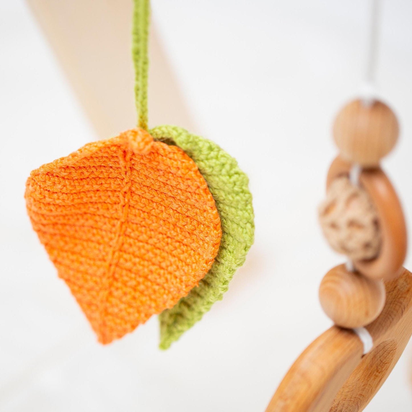 Handmade Baby Gym | 1st Birthday Gift | Crochet Squirrel, Leaves and Nut |